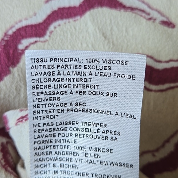 ba&sh Clea Printed Crepe Blouse Sz 2 - Picture 7 of 11